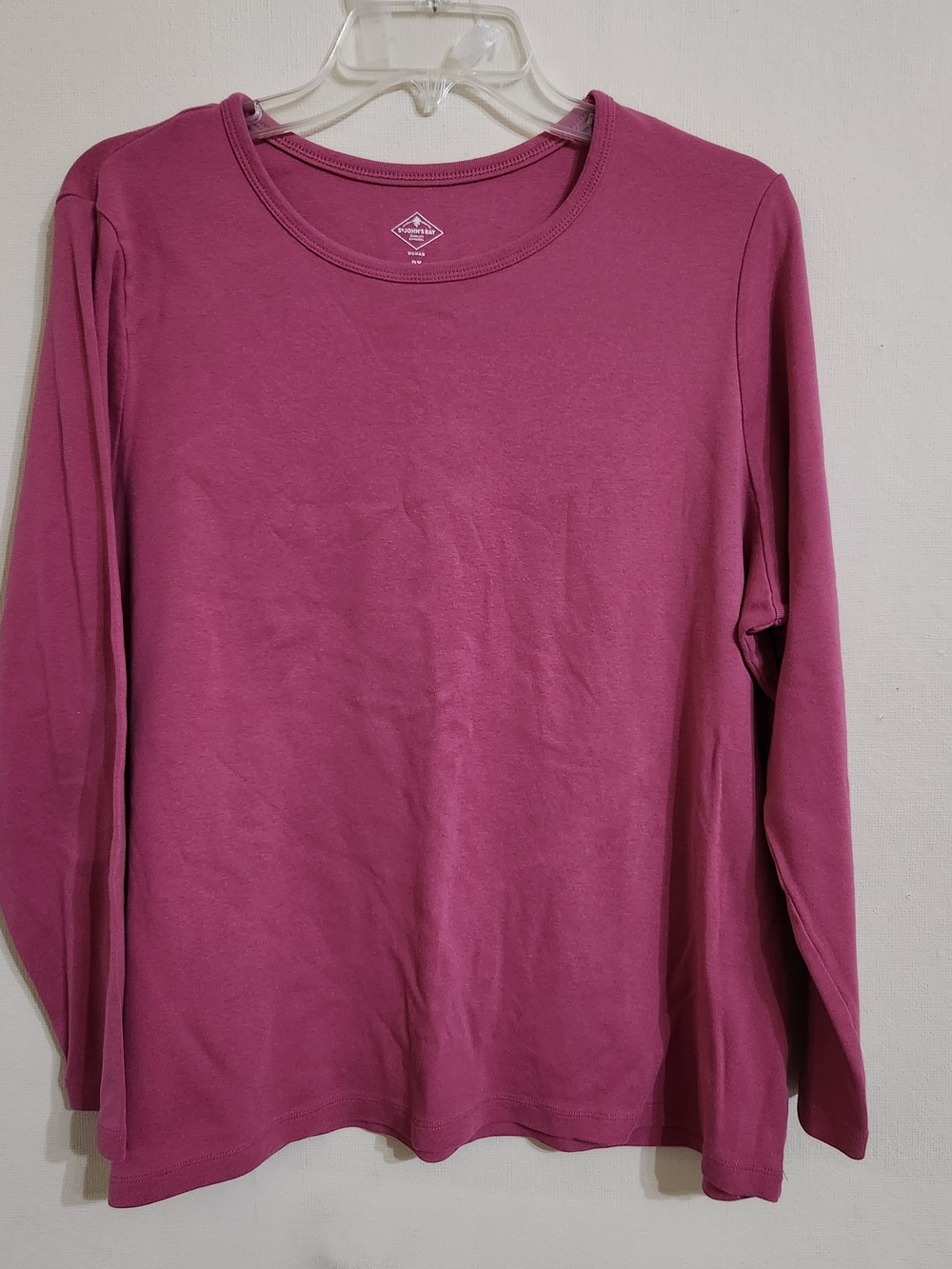 St. John's Bay Raspberry Crewneck Women's Tee